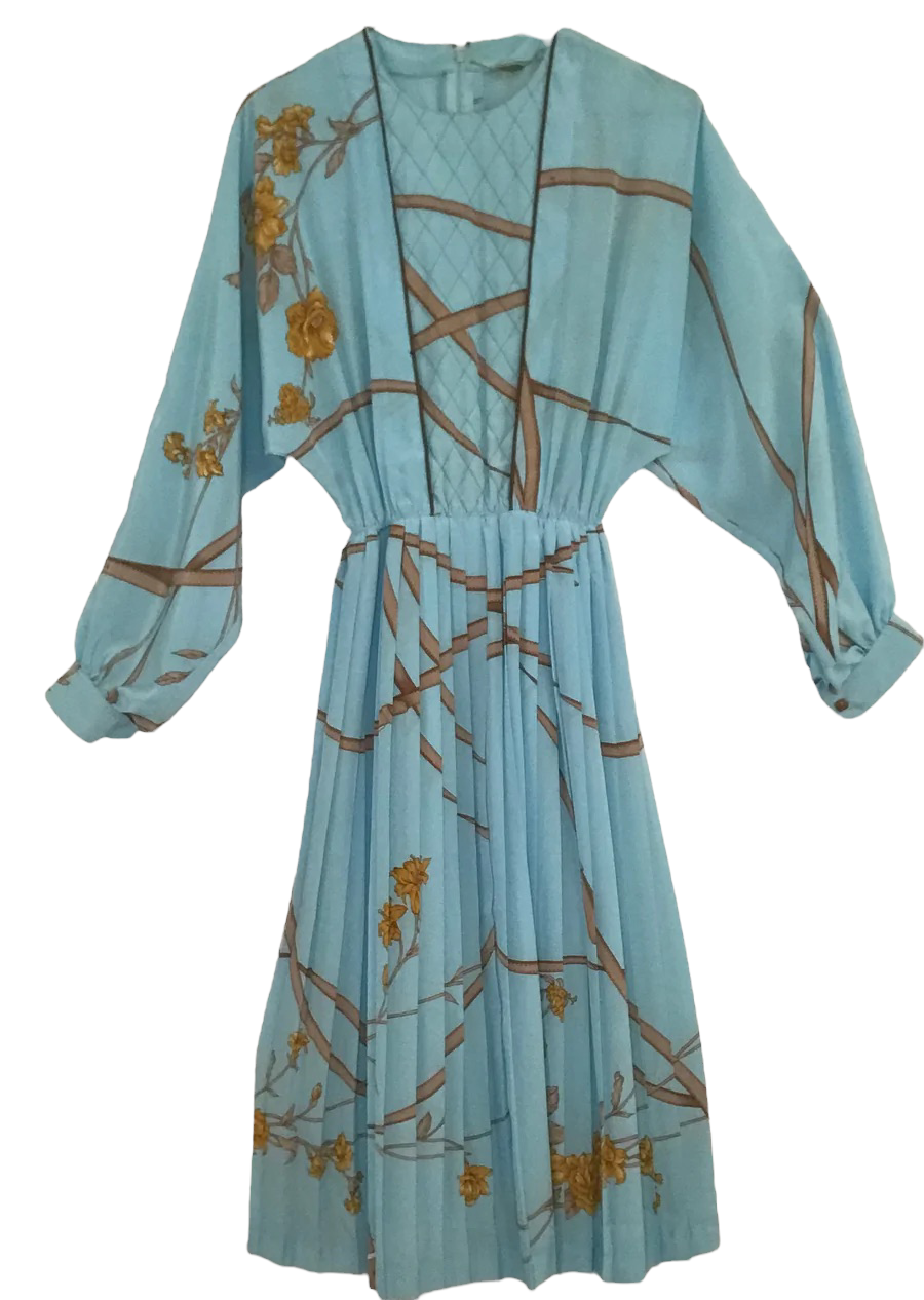 M03-ice blue pattern midi dress 32C/26W MUV Collections M03-ice blue pattern midi dress 32C/26W MUV Collections