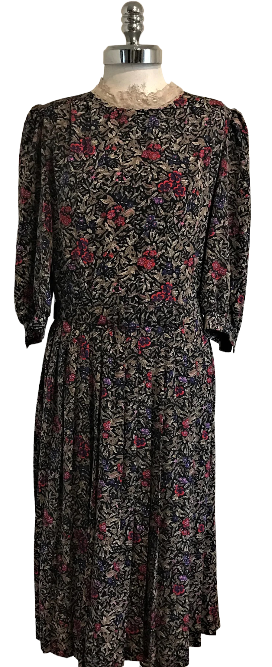 M01H- Floral lace collar midi dress 40C MUV Collections M01H- Floral lace collar midi dress 40C MUV Collections