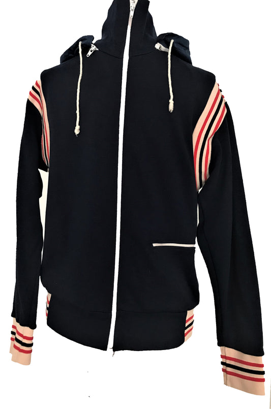 MLJ10- Navy racer stripe jacket 40C