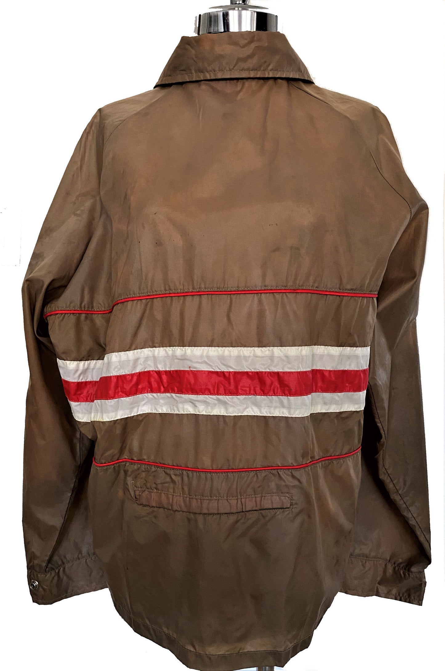 MLJ21- Brown nylon striped jacket 46-48C