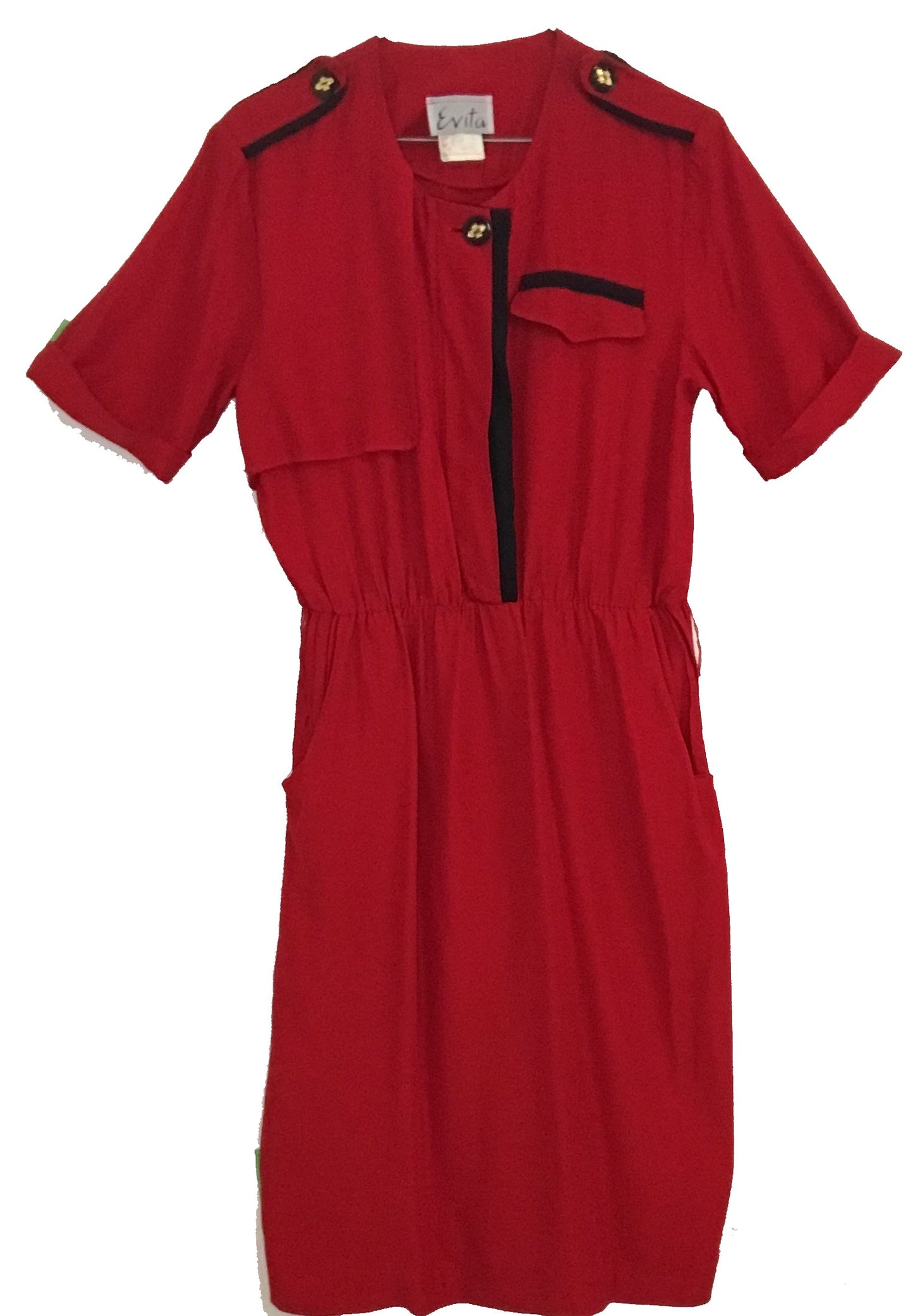 M04-Red midi dress 36C/30W