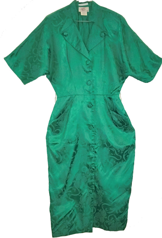 M24-Emerald pattern midi dress 34C/28W