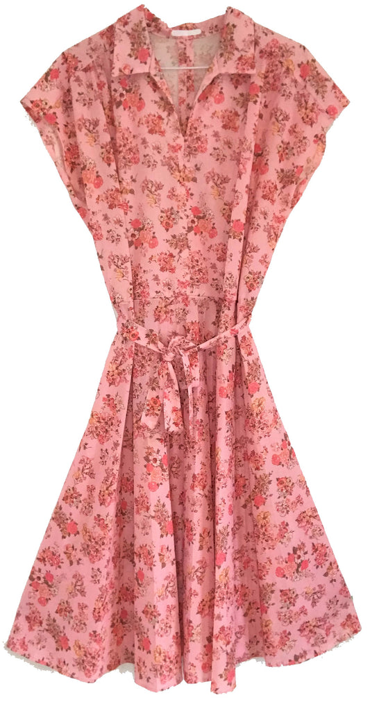 M55- Pinky floral midi dress 42C/35W