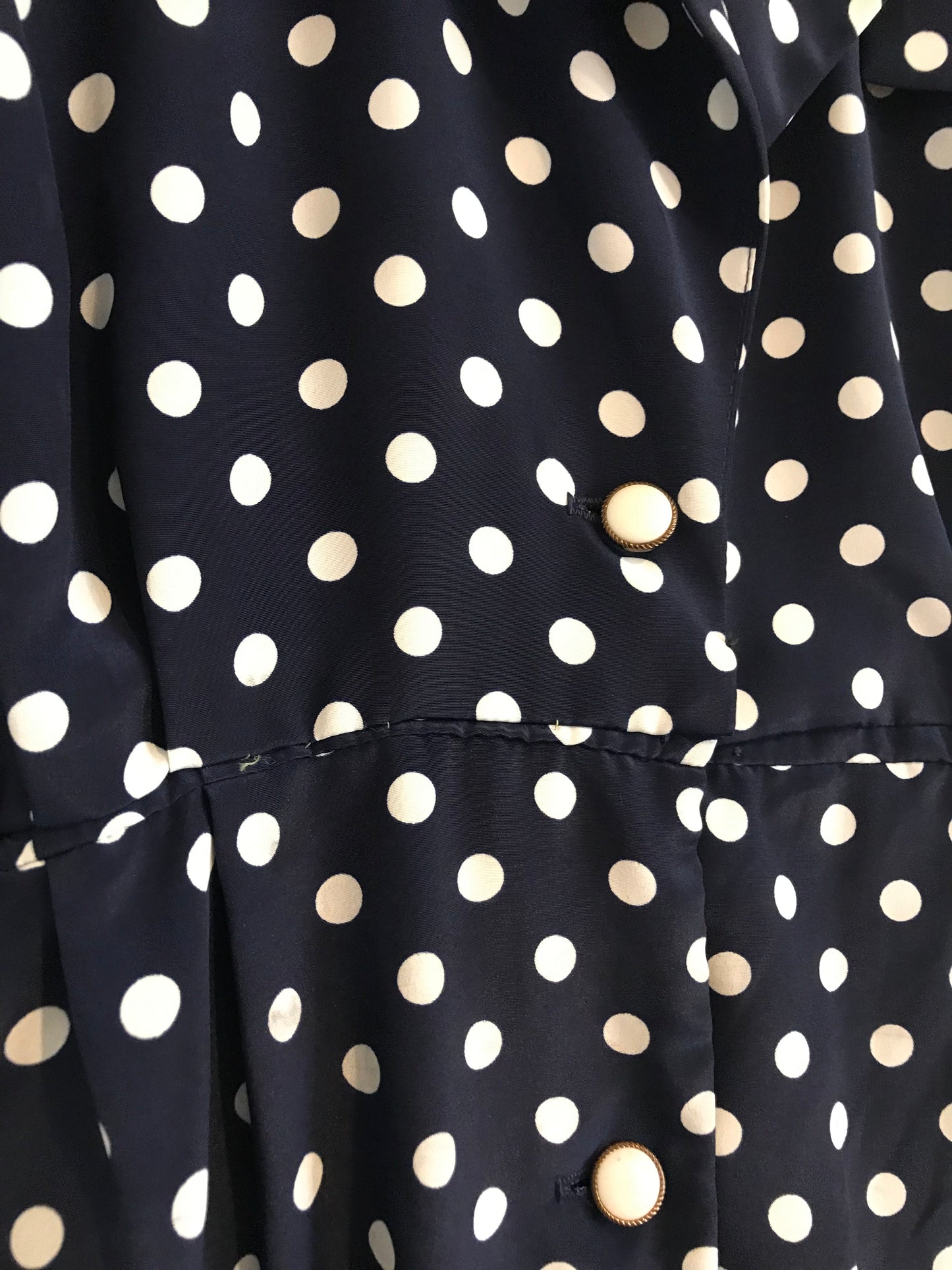 M28- Navy white dot midi dress 41C/34W