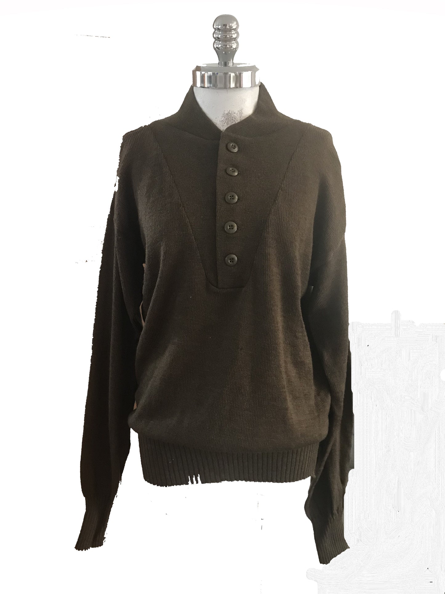 MSW04-07- Khaki green military sweater