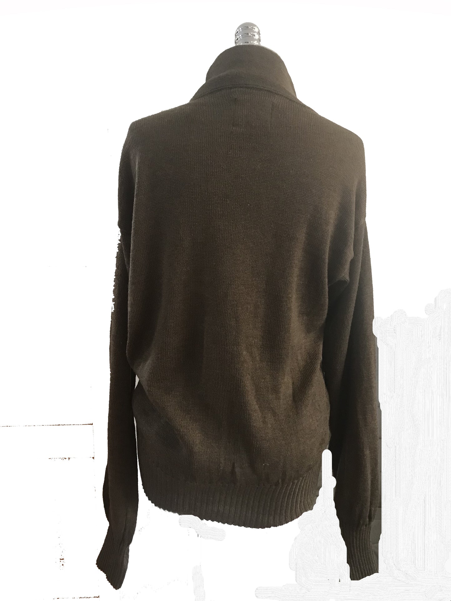 MSW04-07- Khaki green military sweater