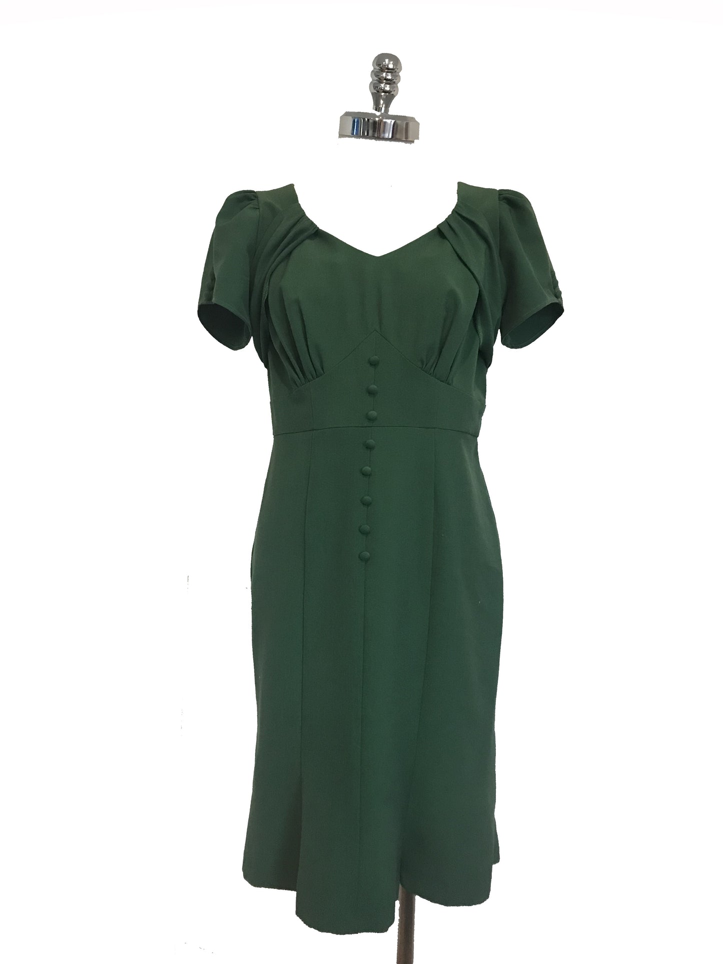 M10H-Emerald green midi dress 36C/30W