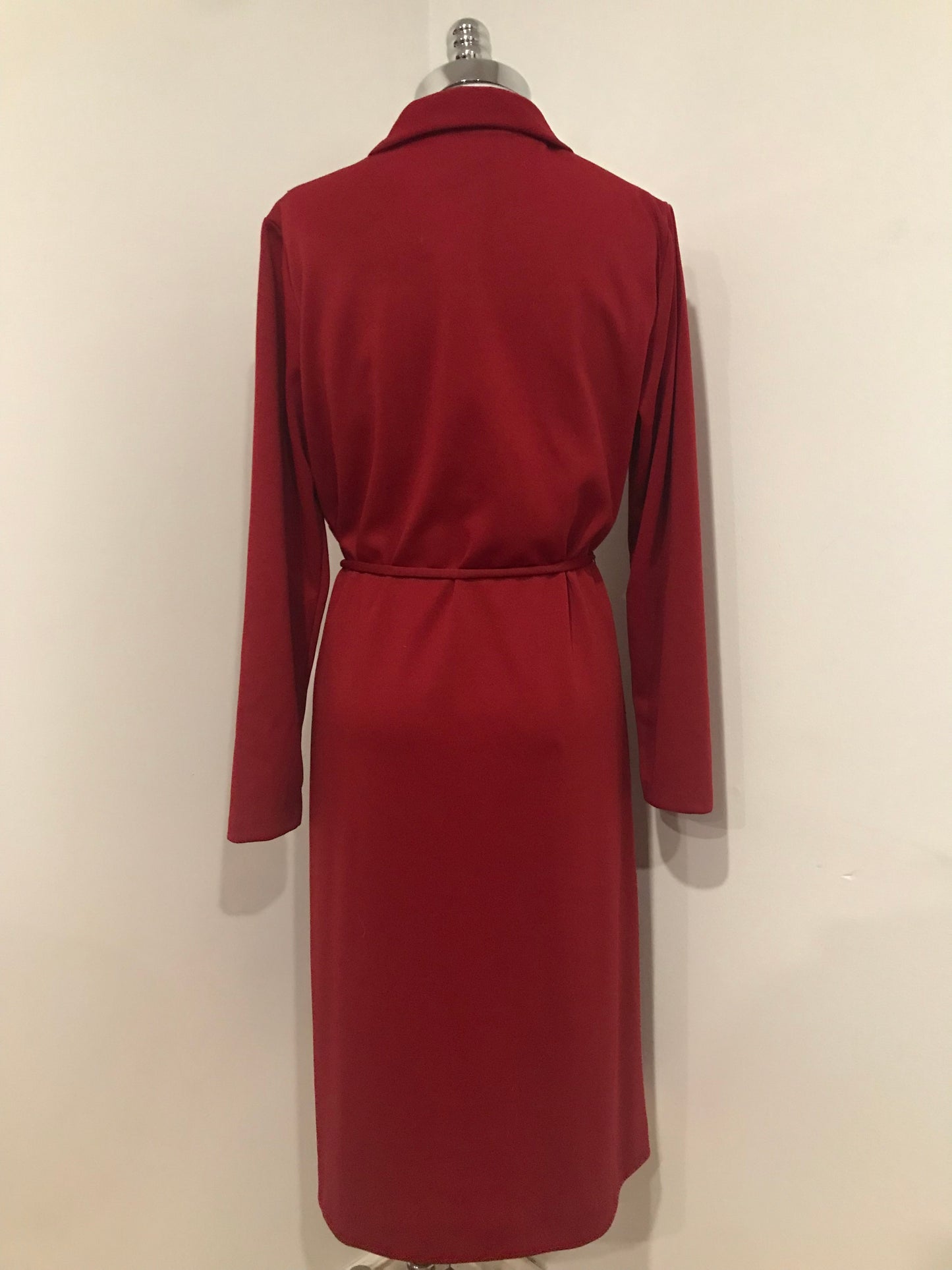 M66-Red poly midi dress 41C