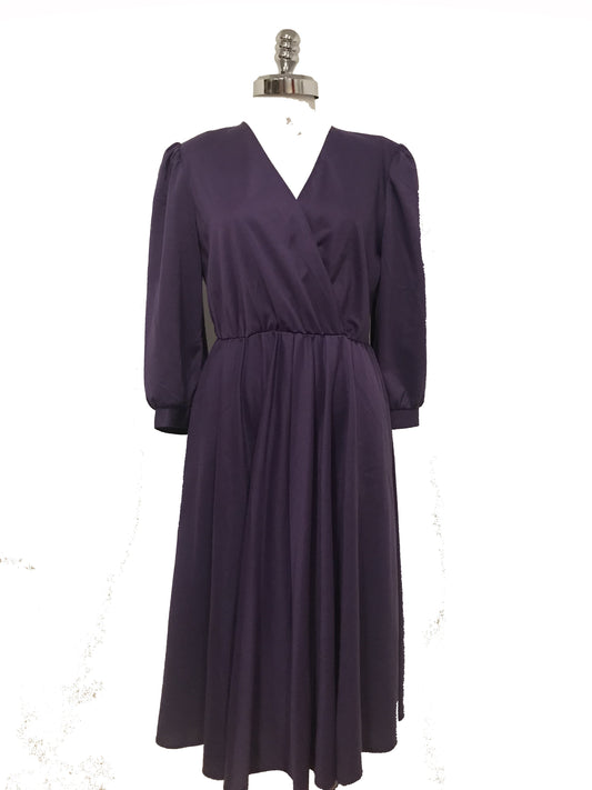 M65-Deep purple midi dress 35C/30W