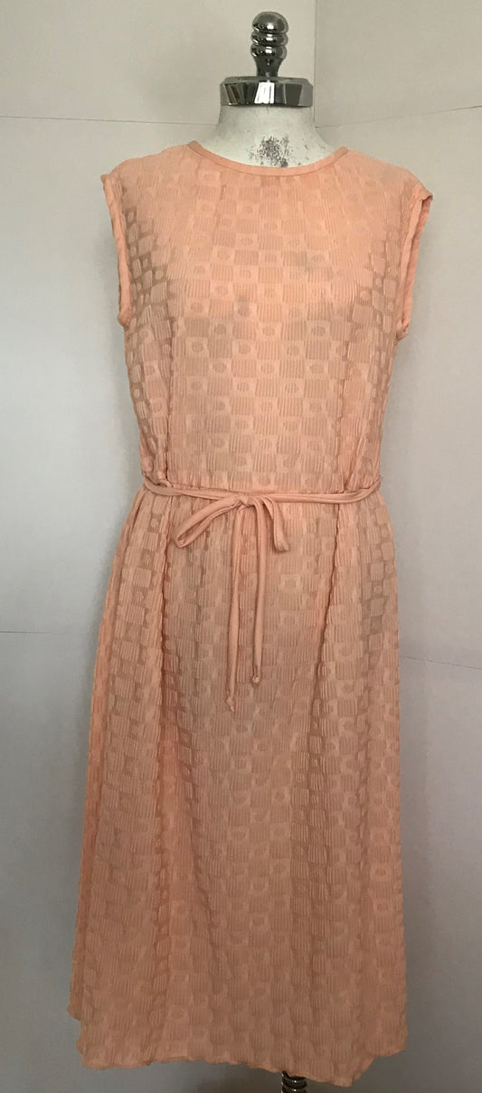 M81-Peach waffle midi dress 38C