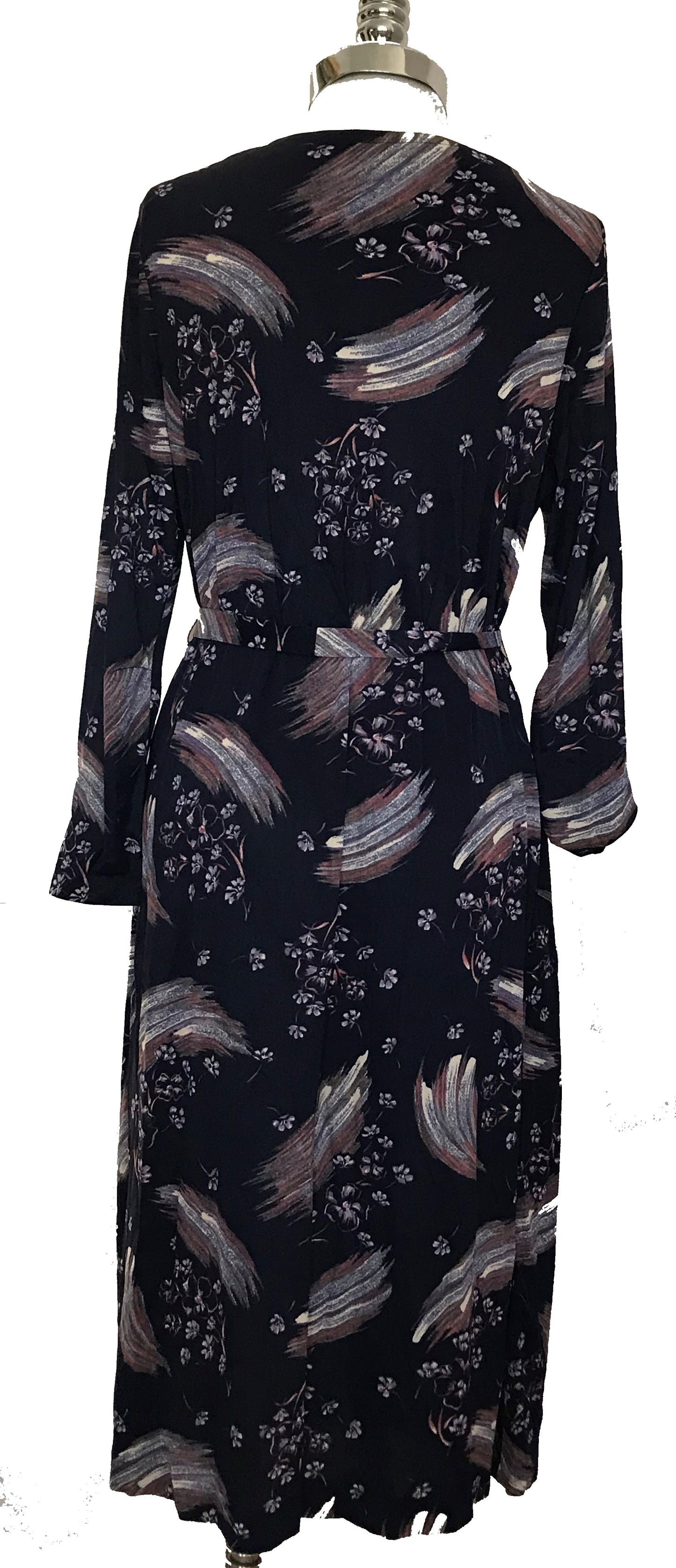 M75- Paint stroke Floral midi dress 36C