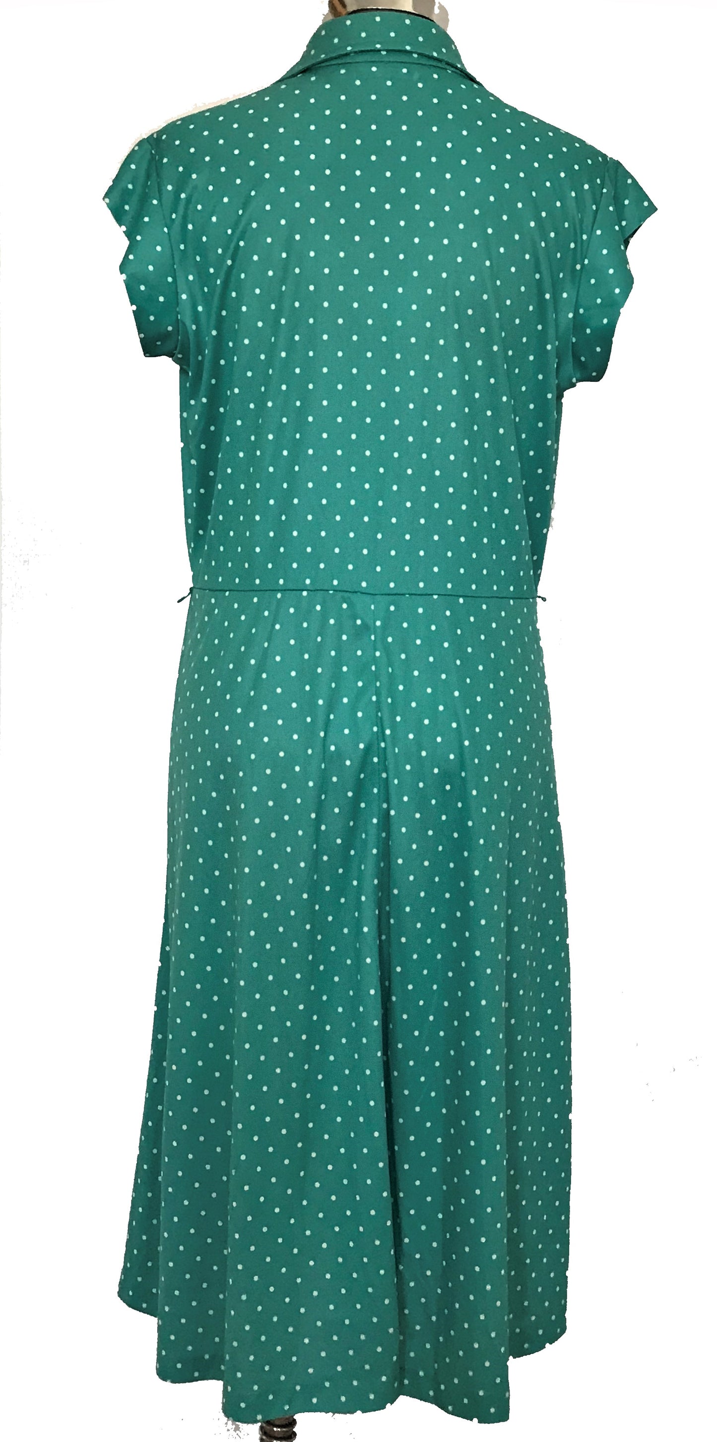 M74-Seafoam dot midi dress 38C/ 34W