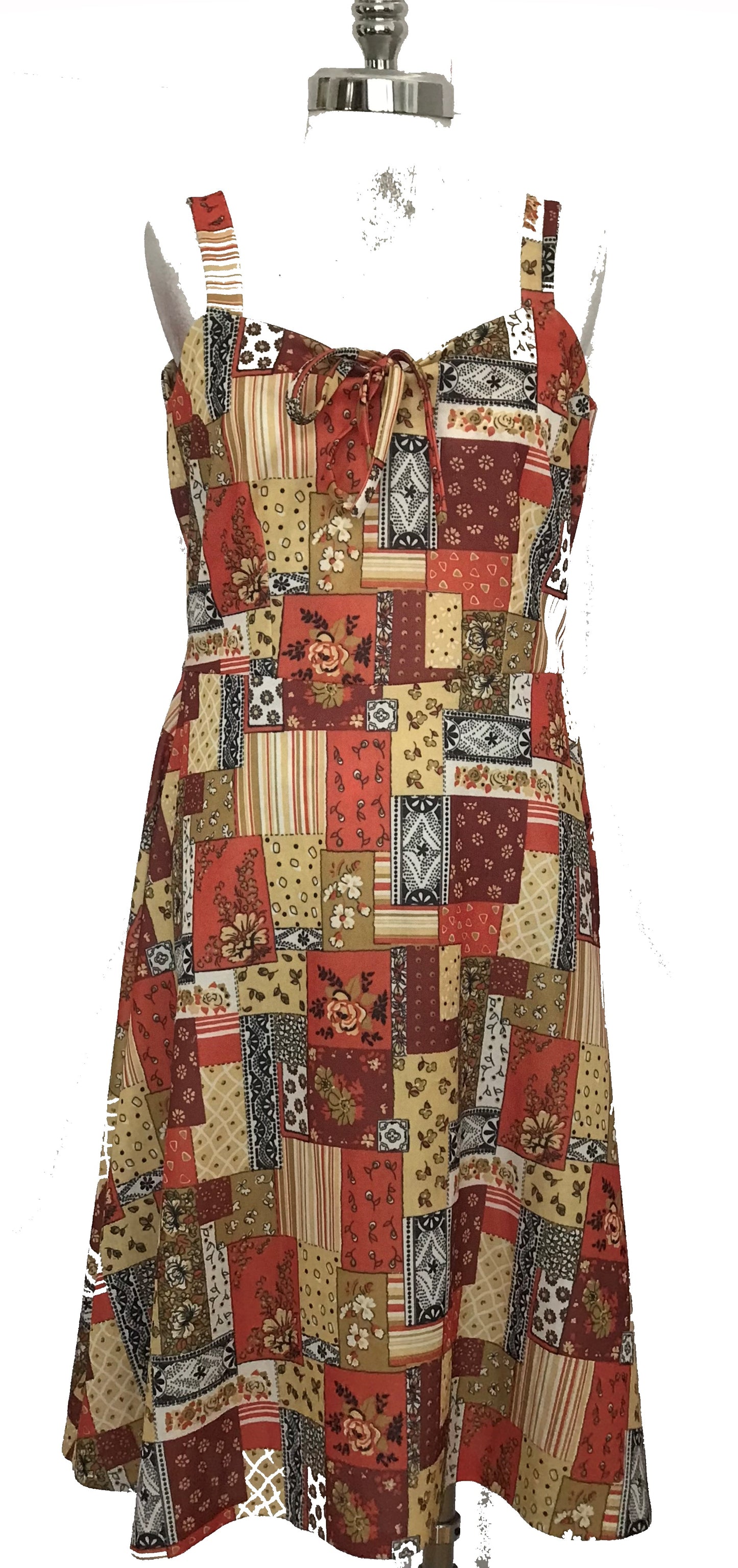 M71-Patchwork midi dress 36C/30W