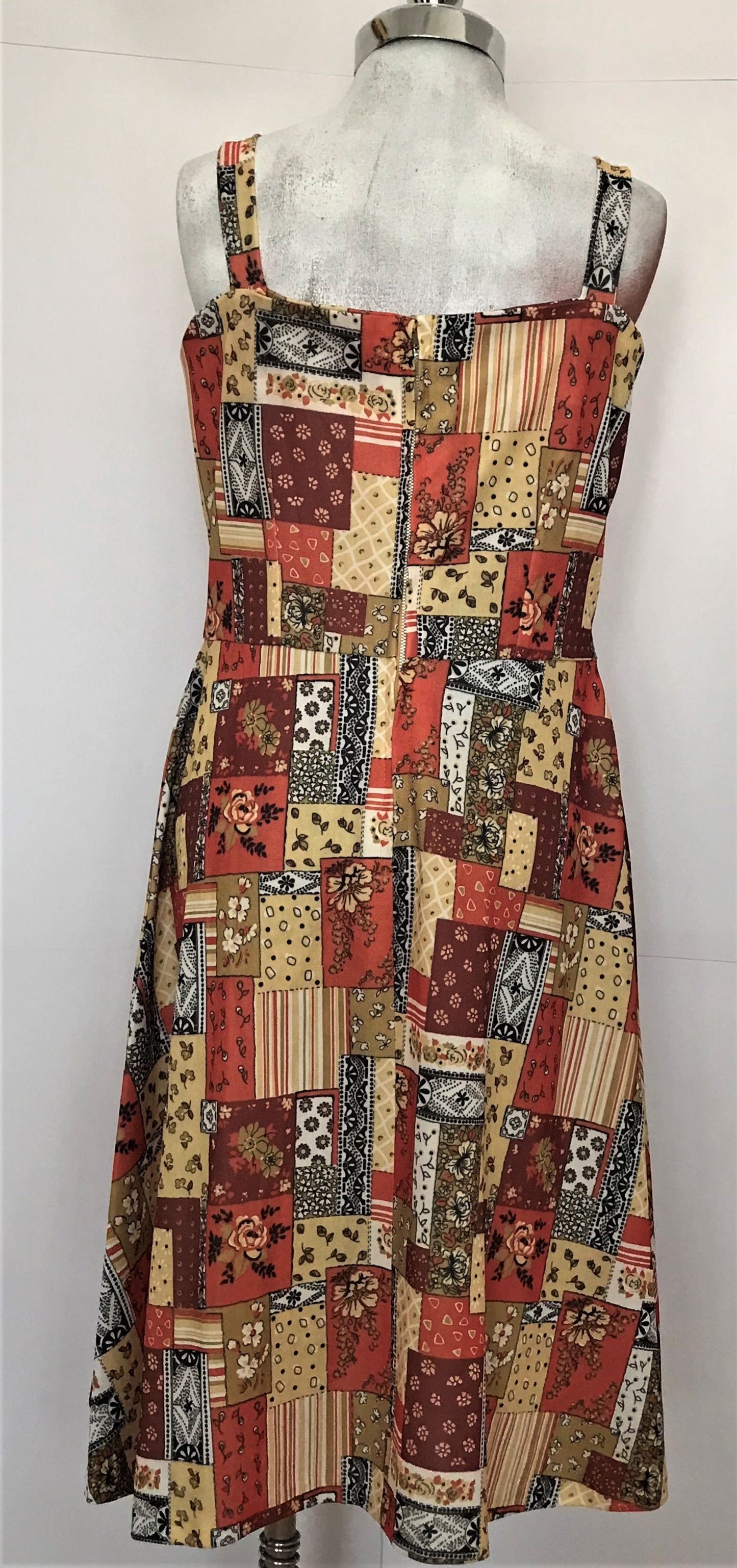 M71-Patchwork midi dress 36C/30W