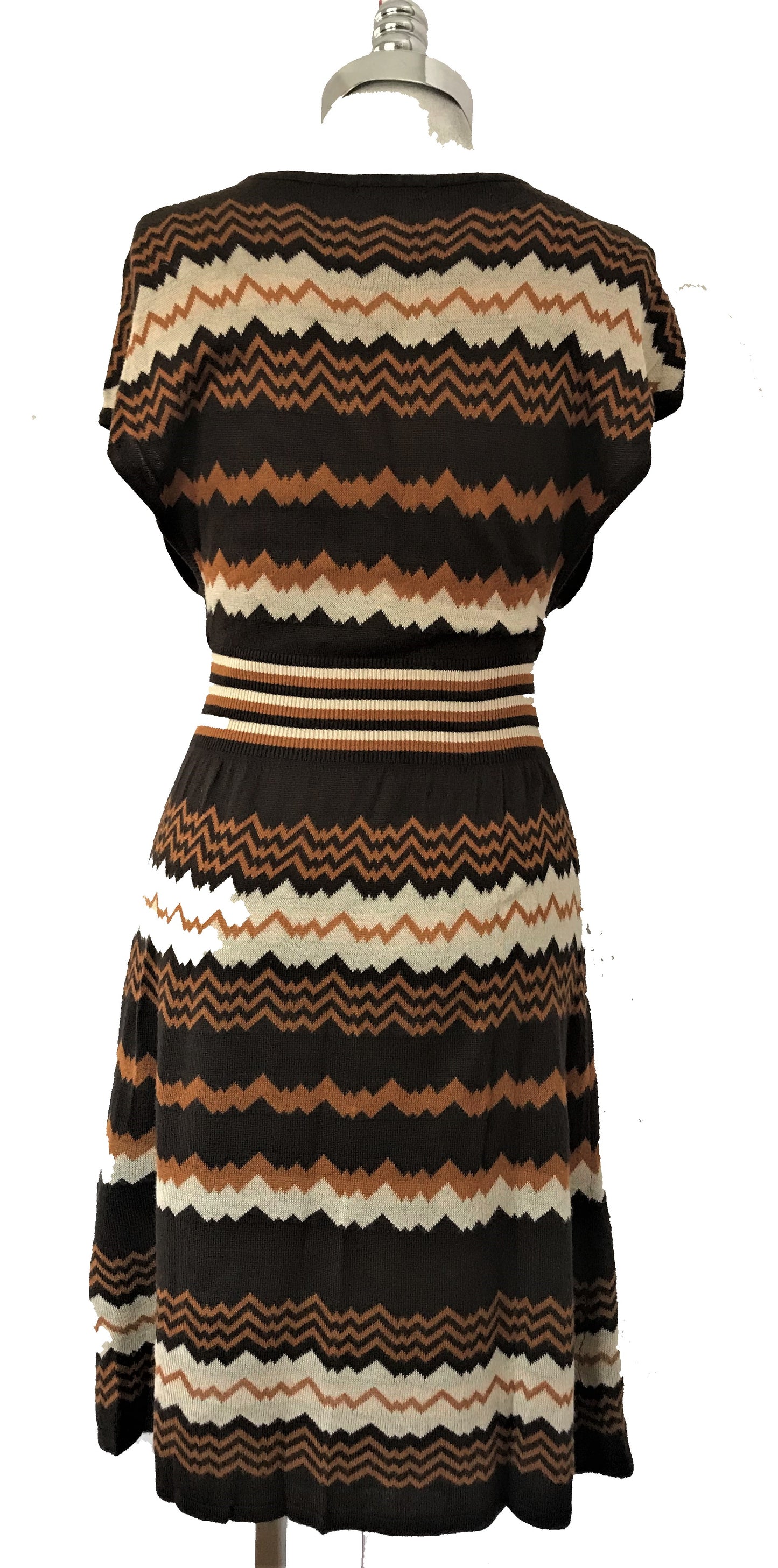 M89-Brown Missoni print midi dress 30C/25W