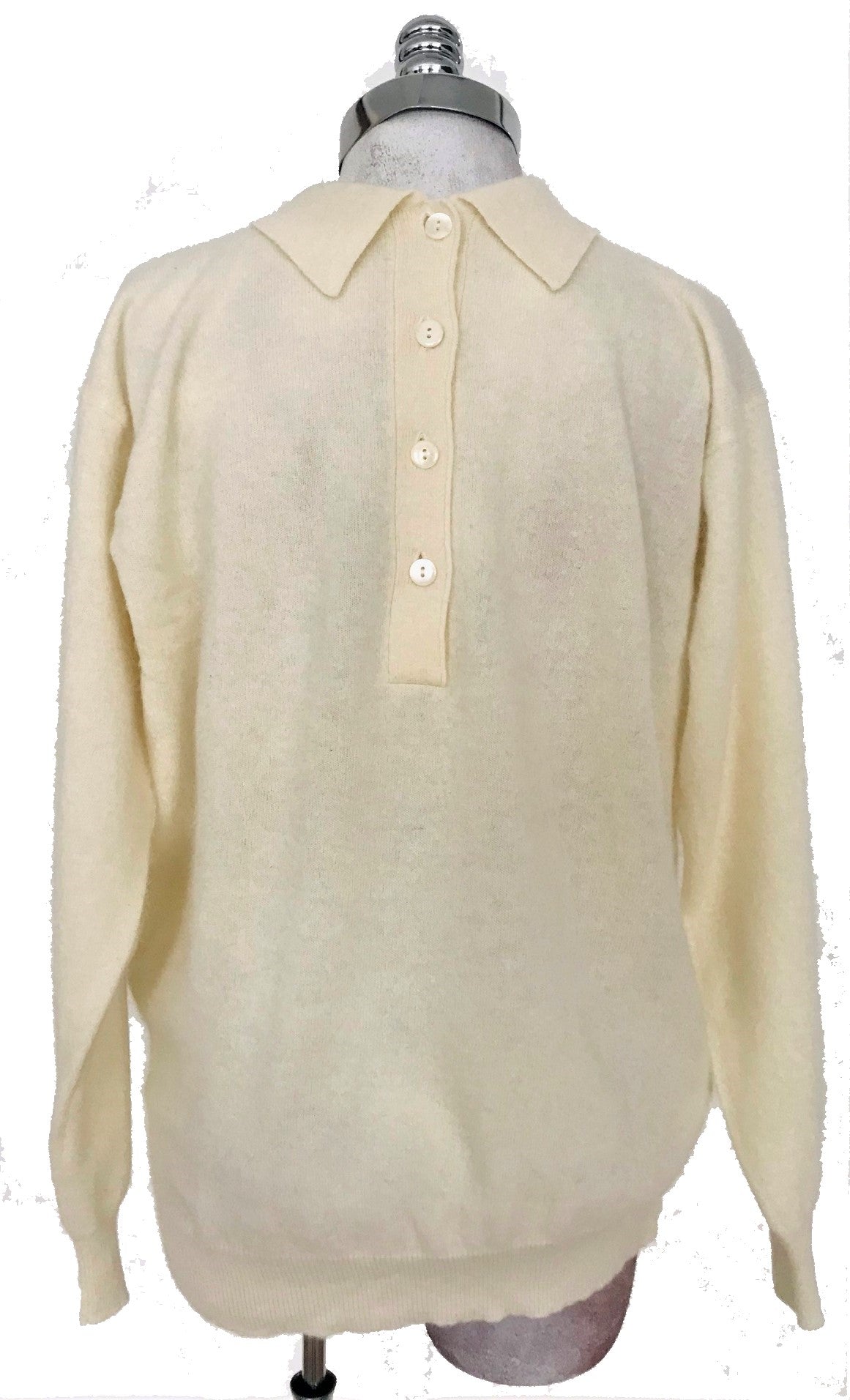 SW19-Cream polo sweater 40-42C