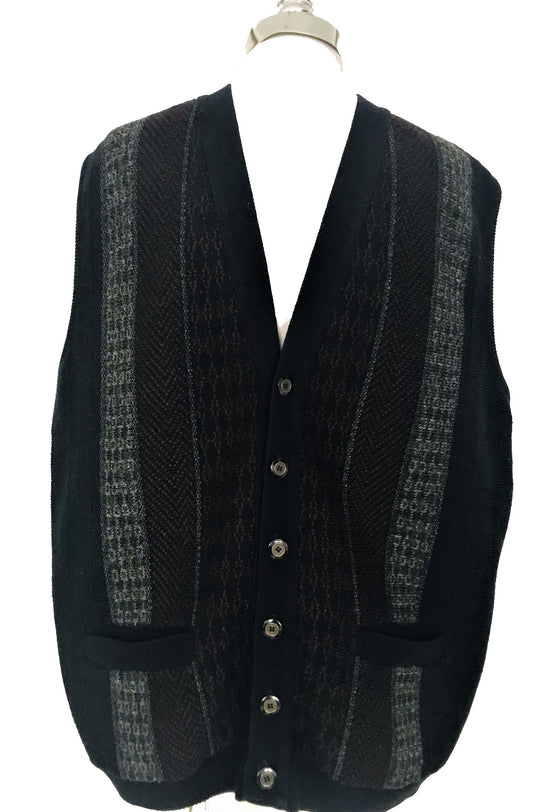 SV115- Navy Panel sweater vest 44C