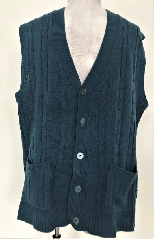 SV101-teal sweater vest 38-40C