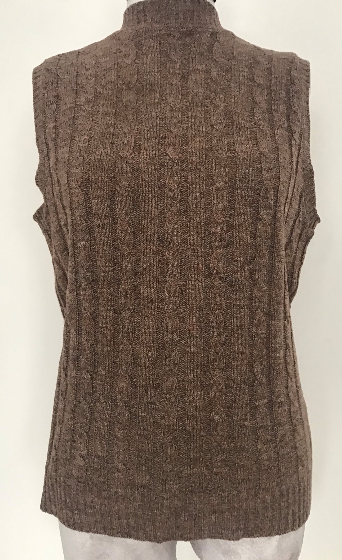 SV110- spec brown sweater vest 36C