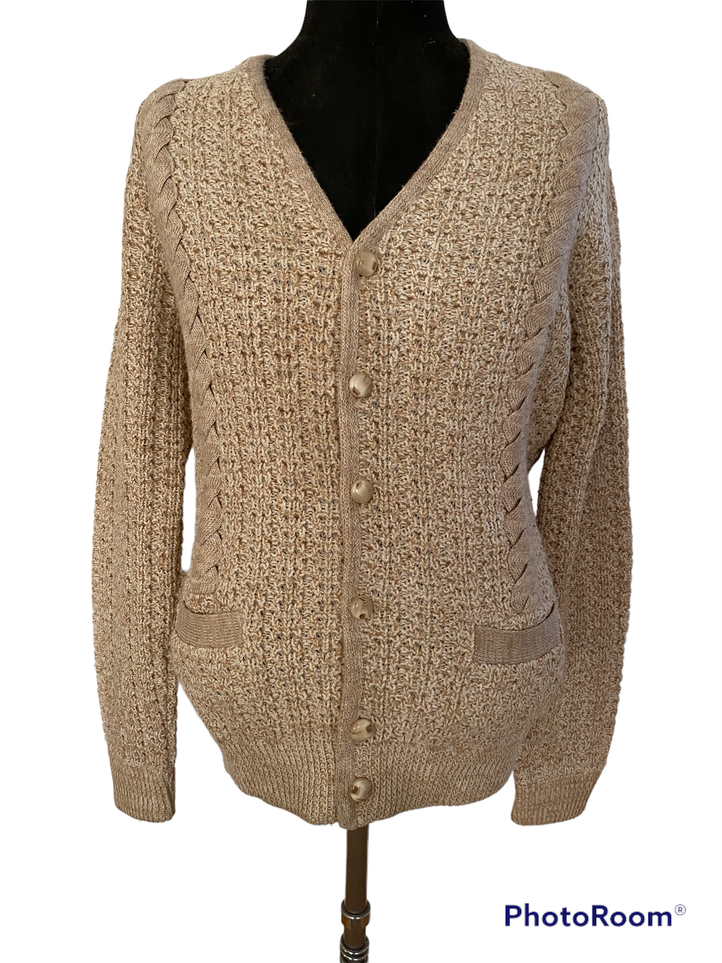 SC20- Heather oatmeal cardigan 40C