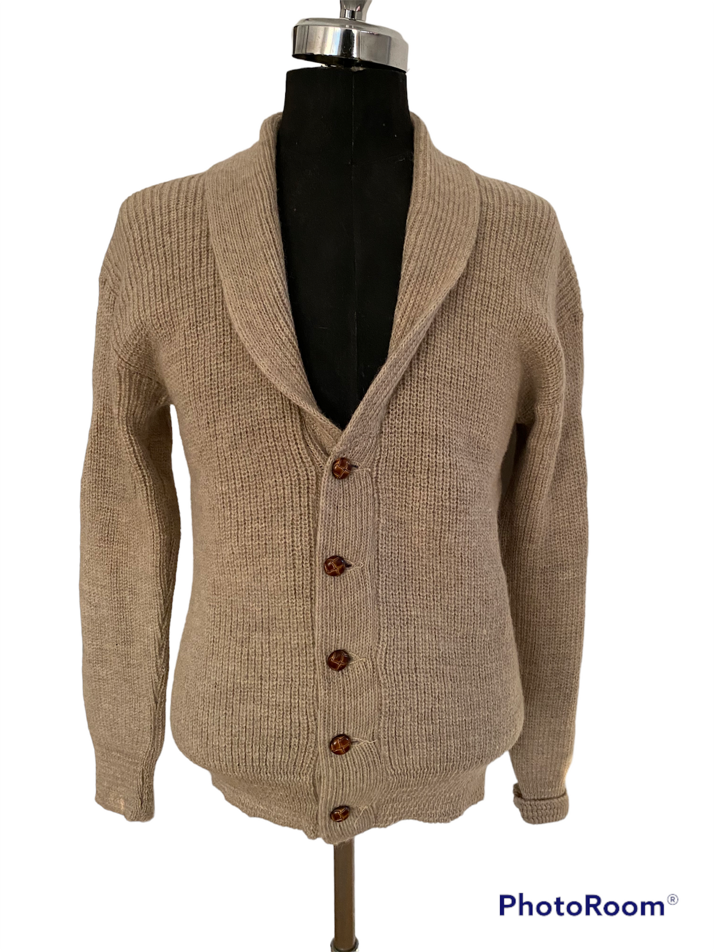 SC21- Beige wool cardigan 38C