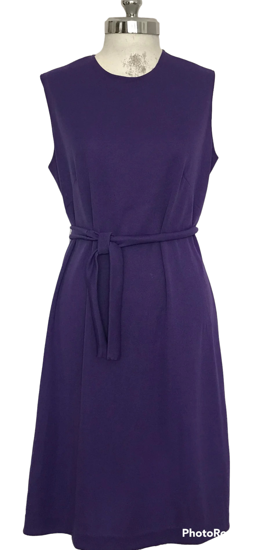 M68- Purple poly 2pc, midi dress 38C