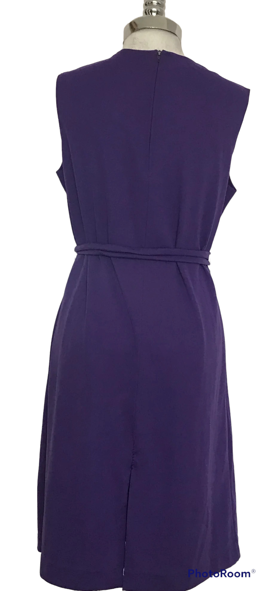 M68- Purple poly 2pc, midi dress 38C