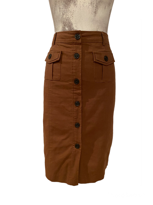 WS05- Brown button skirt 34W