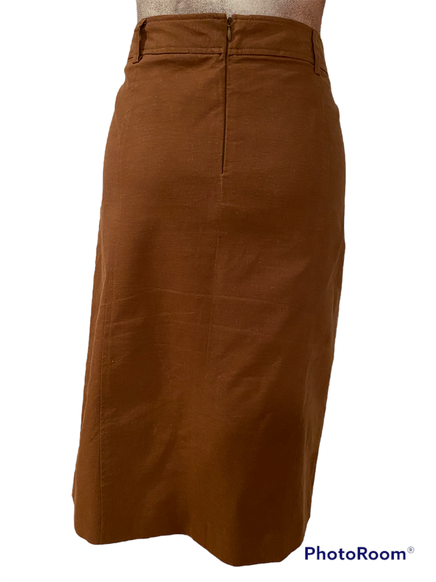 WS05- Brown button skirt 34W