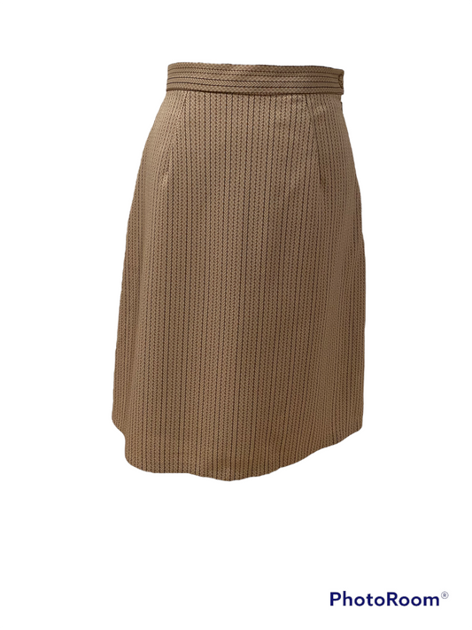 WS08-Beige pattern poly skirt 27W