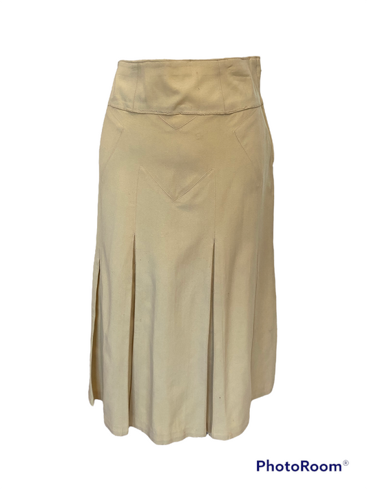 WS14-Pale yellow Godet skirt 28W