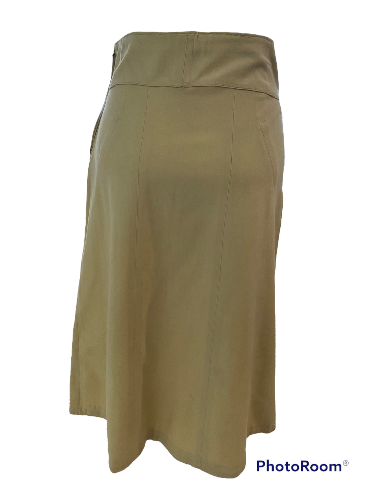 WS14-Pale yellow Godet skirt 28W