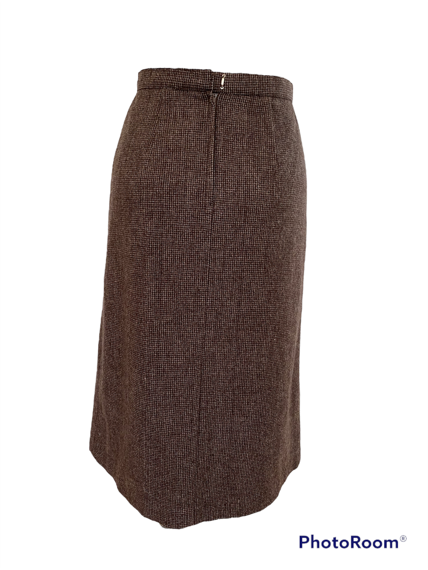 WS15-Brown tweed skirt 26W