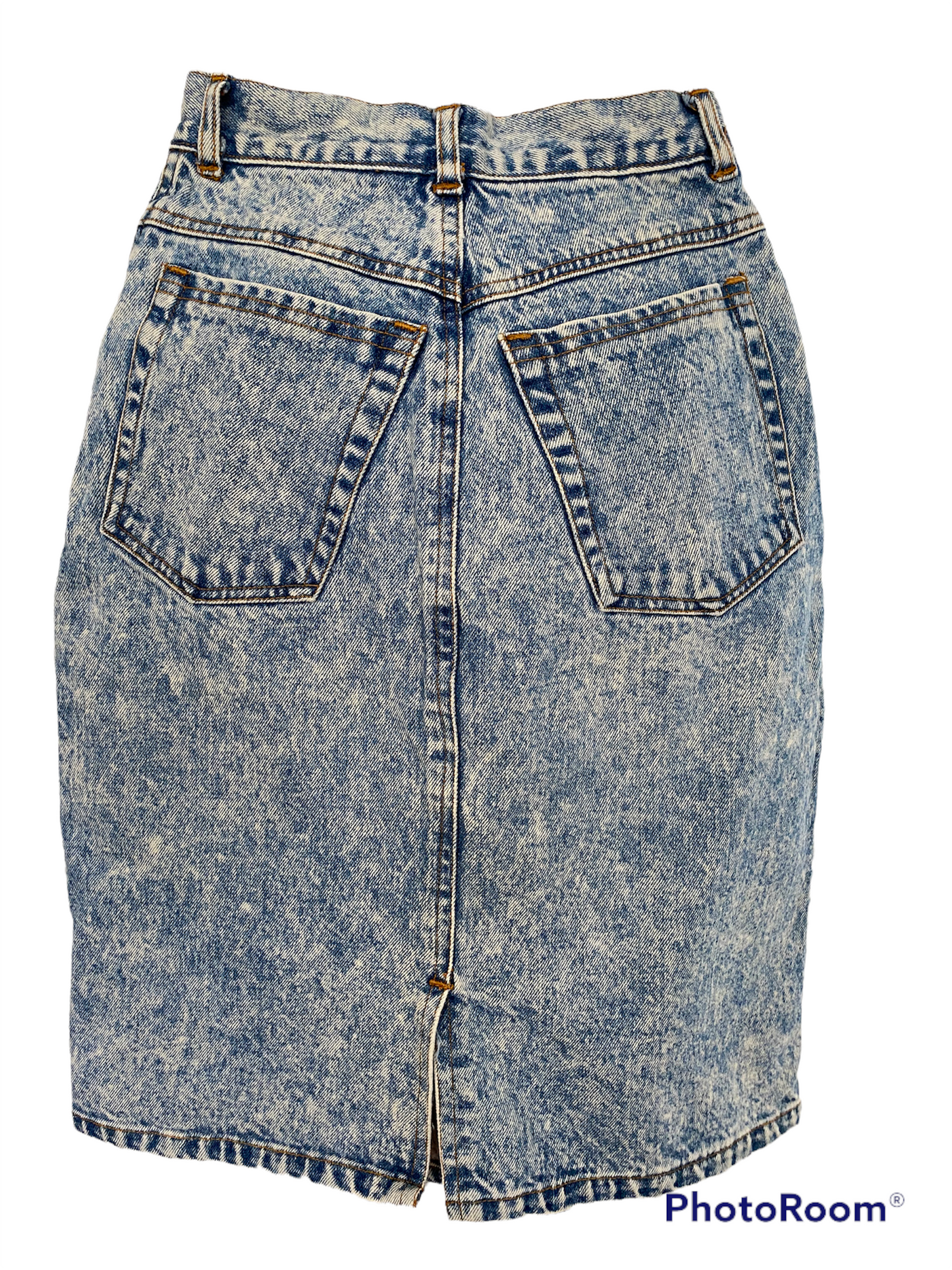 WS23- Acid wash denim skirt