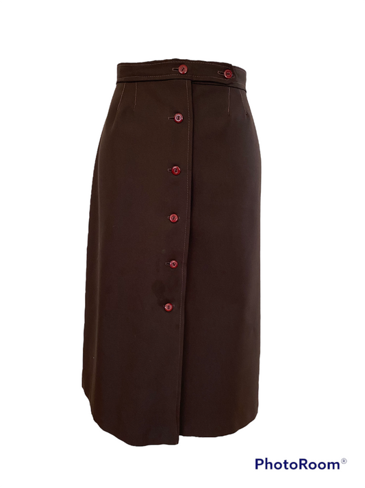 WS19-Brown poly B/D skirt 32W