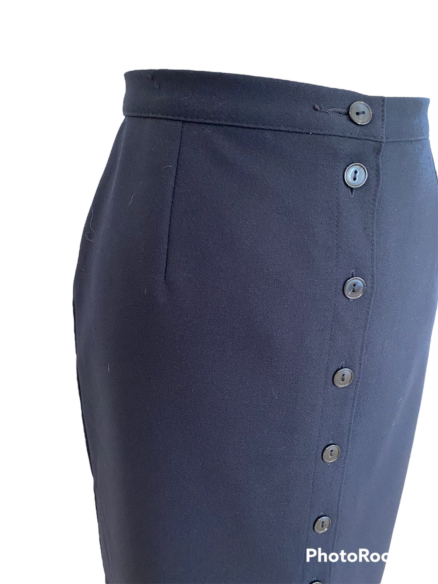 WS21- Navy Poly B/D skirt 30W