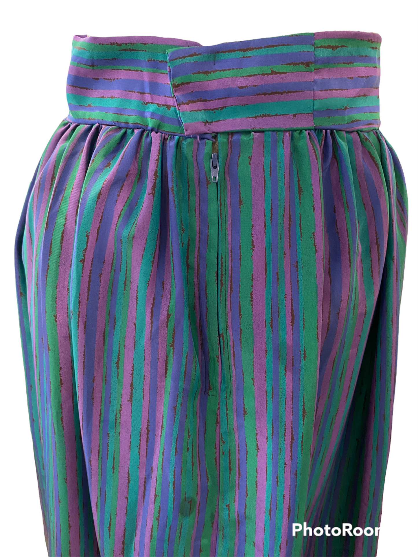 WS27- Blue, green, purple stripes skirt 32W