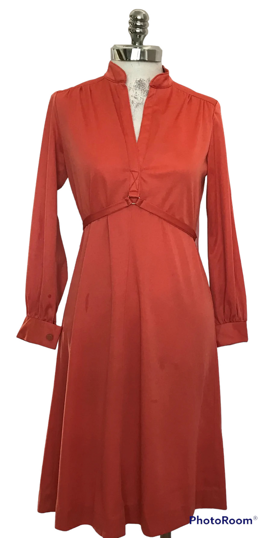 M76- Orange midi dress 34C