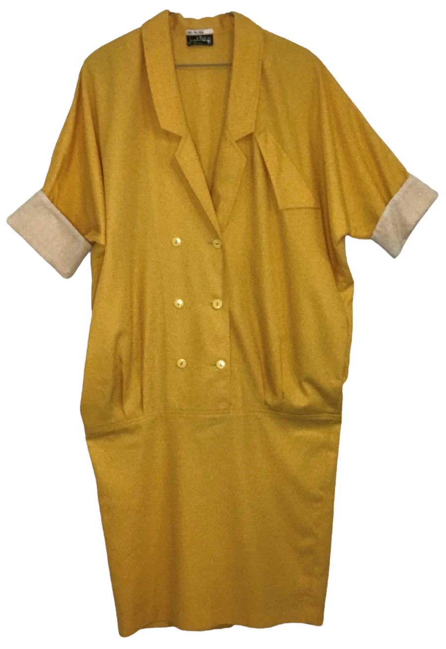 M07- Canary yellow midi dress 44C/38W