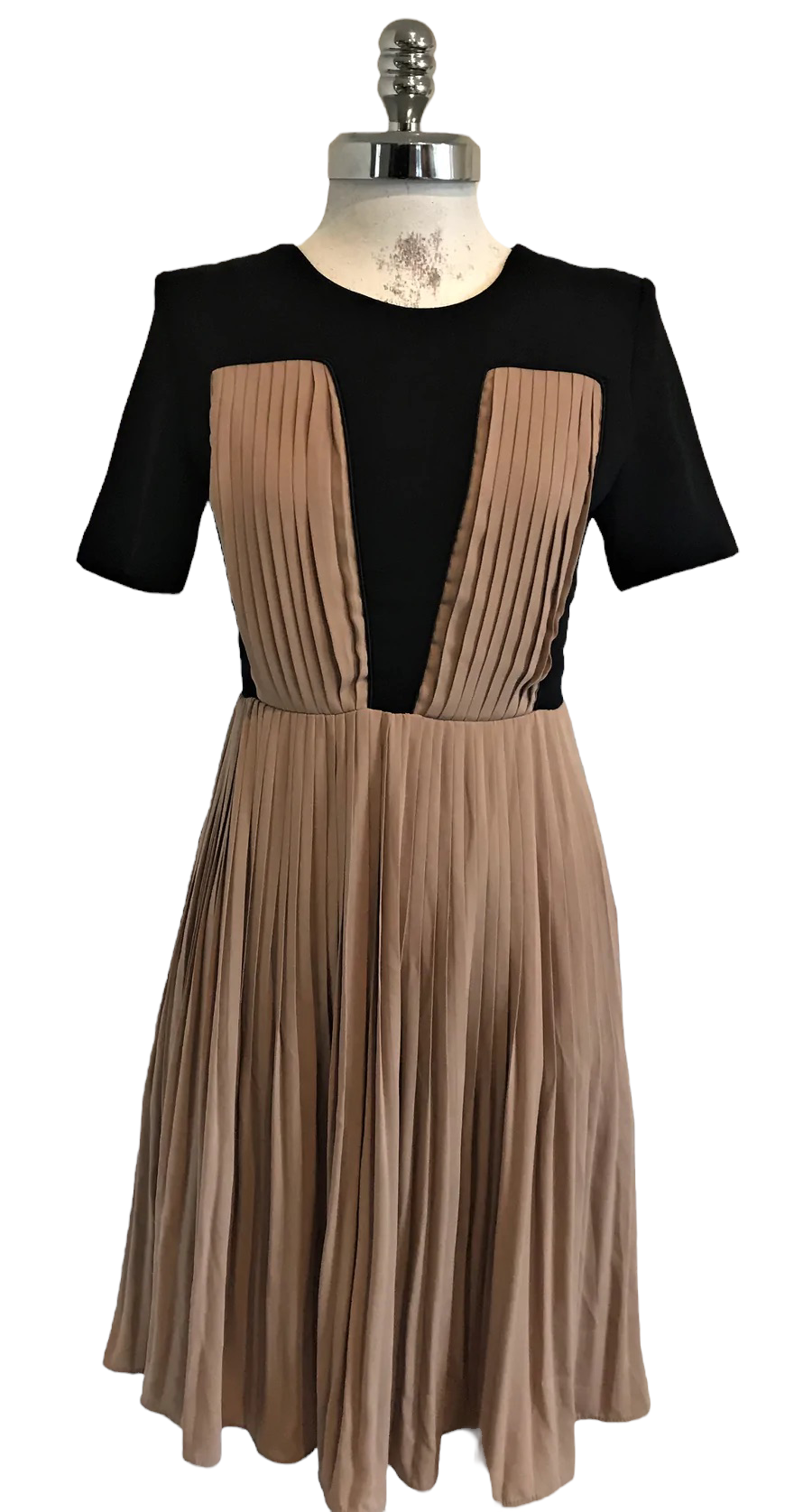 M31H-Black Tan midi dress 31C/26W