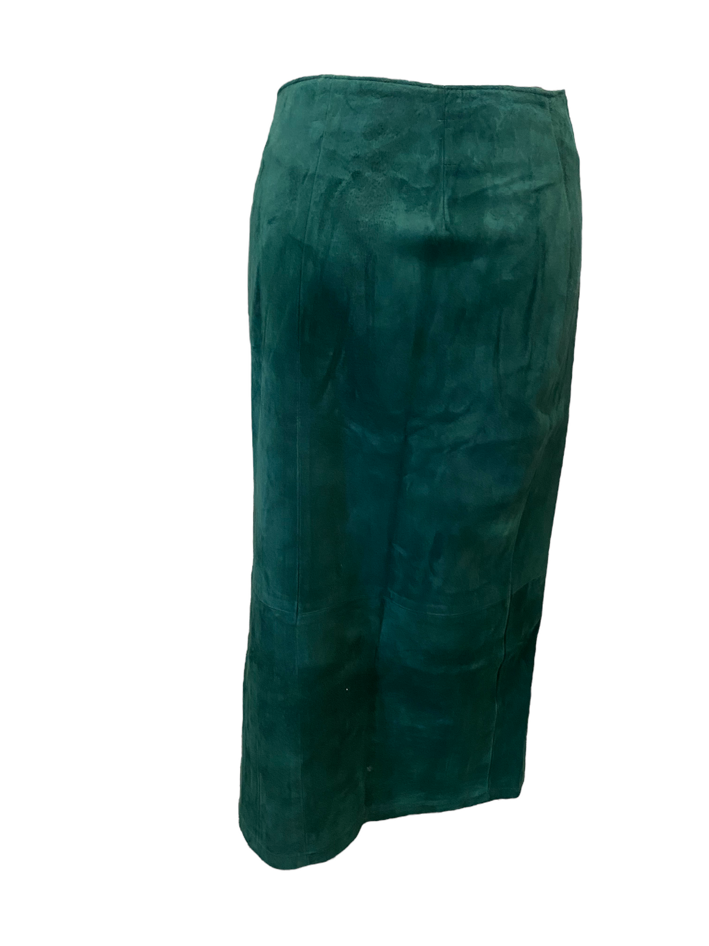 WS33- Green sued skirt  28W