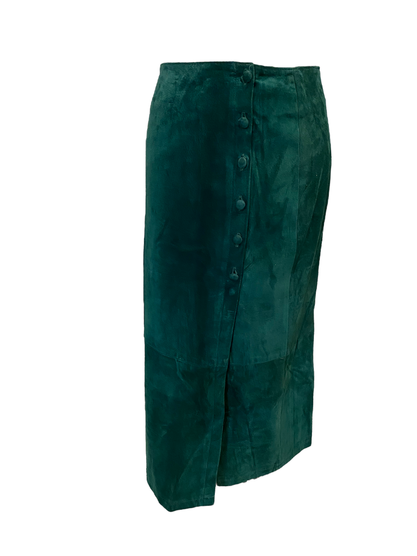 WS33- Green sued skirt  28W