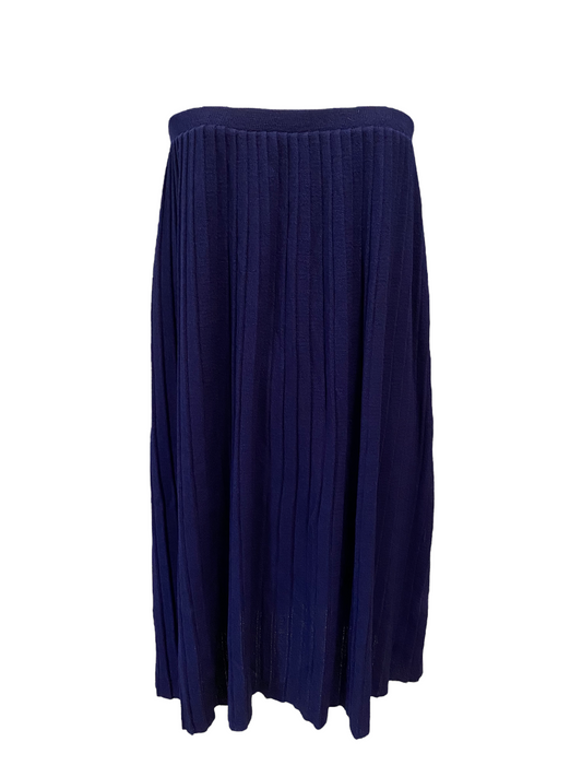 WS36- Navy pleated skirt 30W