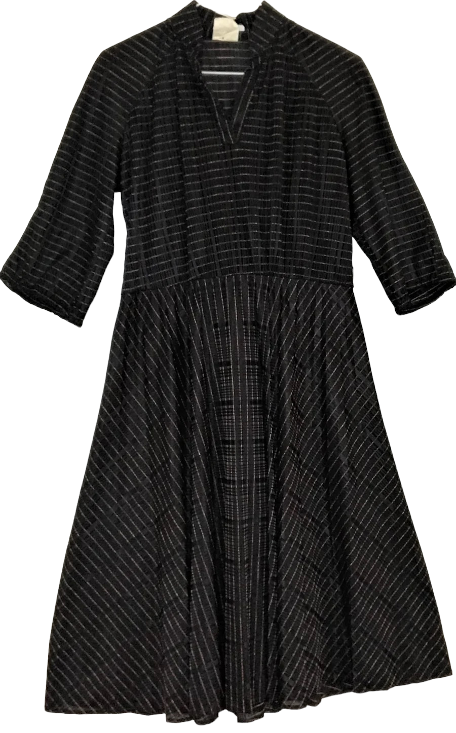 M33- Black stripe midi dress 35C/30W