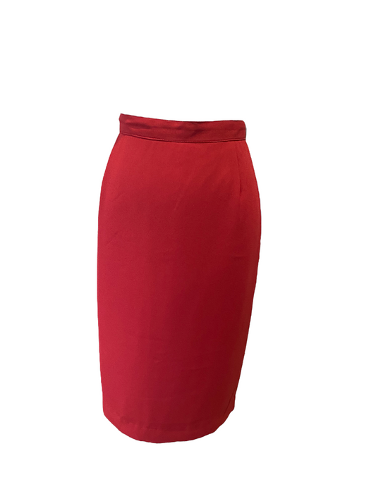 WS51- Cherry Red A-line skirt 28W