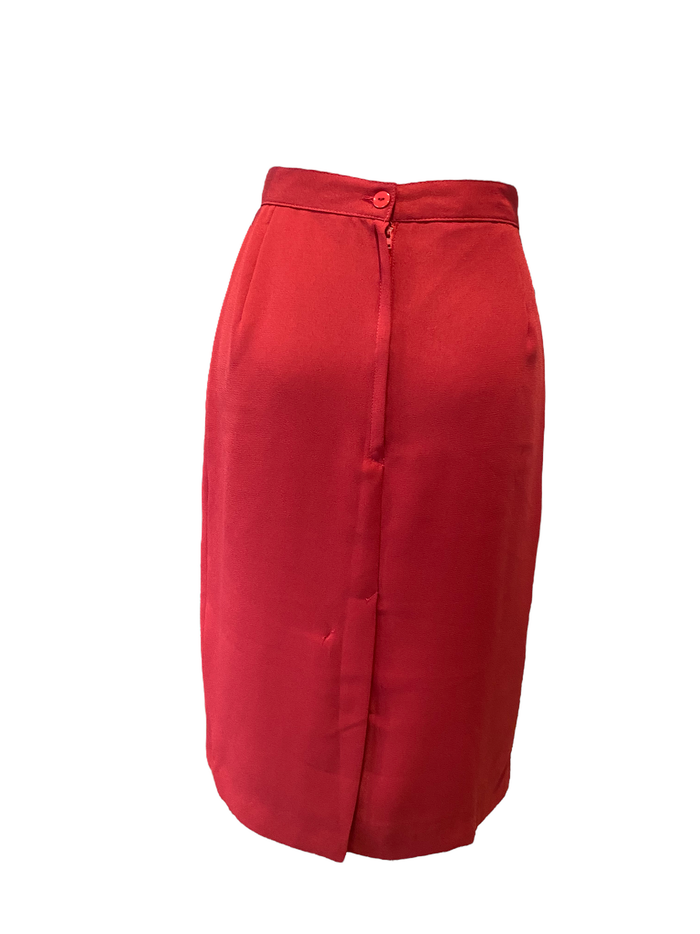 WS51- Cherry Red A-line skirt 28W