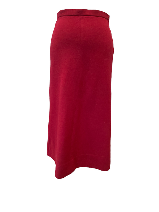 WS53- Red wine wool skirt 26W