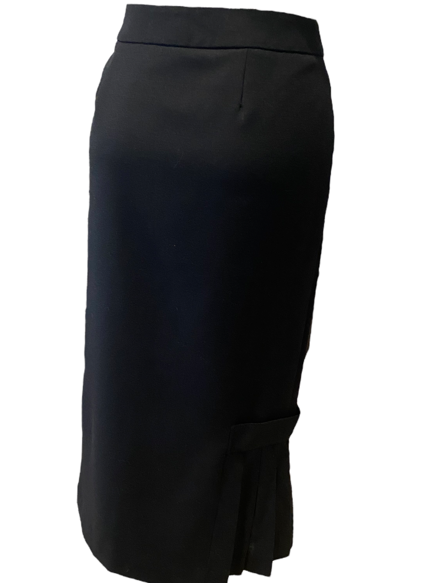 WS54- Black side pleat skirt 32W