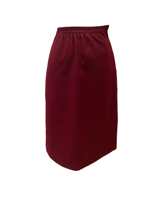 WS46- Red wine wool skirt 24W