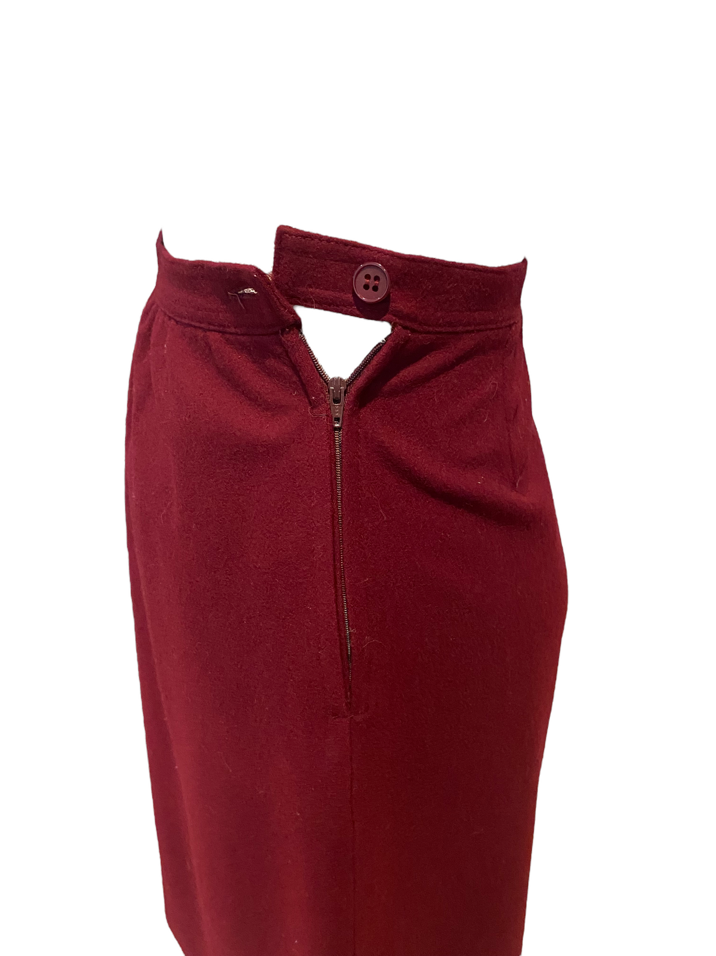 WS46- Red wine wool skirt 24W